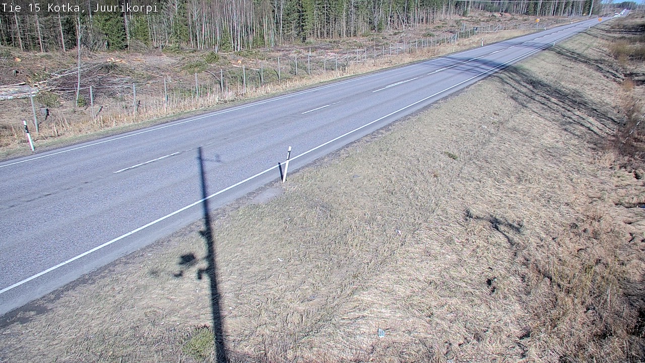 Weather Camera Image Road 15 Kotka, Juurikorpi, Kotka, Kymenlaakso