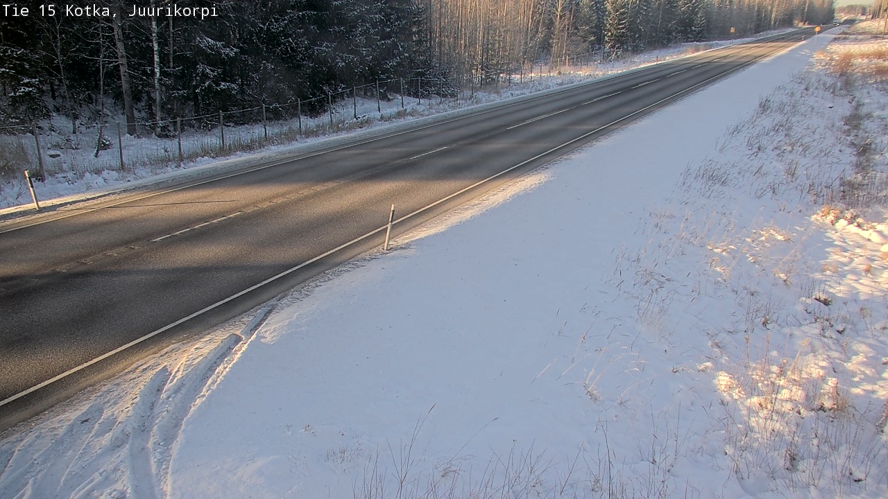 Weather Camera Image Väg 15 Kotka, Juurikorpi, Kotka, Kymenlaakso