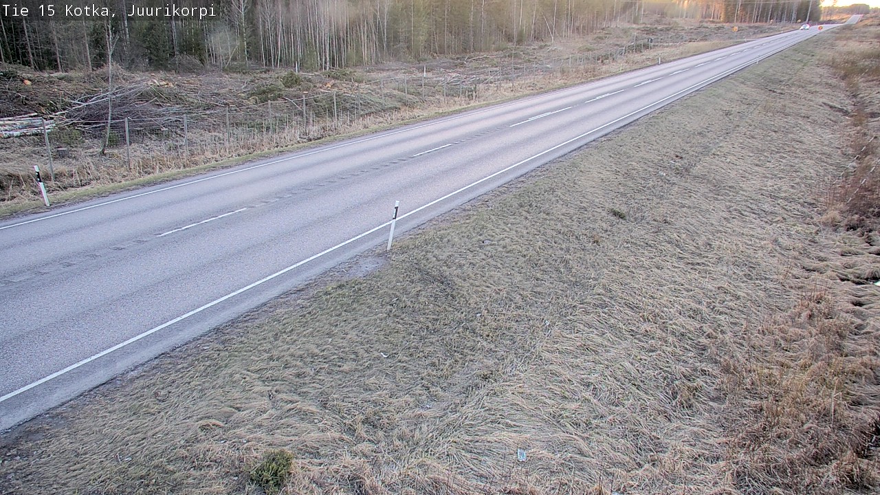 Weather Camera Image Väg 15 Kotka, Juurikorpi, Kotka, Kymenlaakso