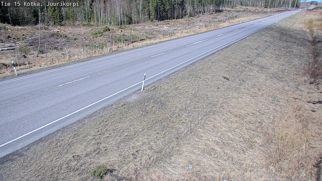 Weather Camera Image Väg 15 Kotka, Juurikorpi, Kotka, Kymenlaakso