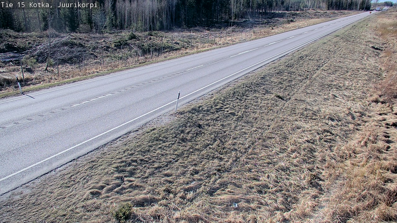 Weather Camera Image Väg 15 Kotka, Juurikorpi, Kotka, Kymenlaakso