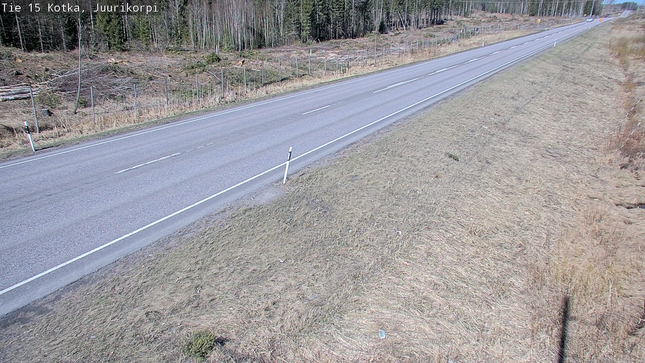 Weather Camera Image Road 15 Kotka, Juurikorpi, Kotka, Kymenlaakso