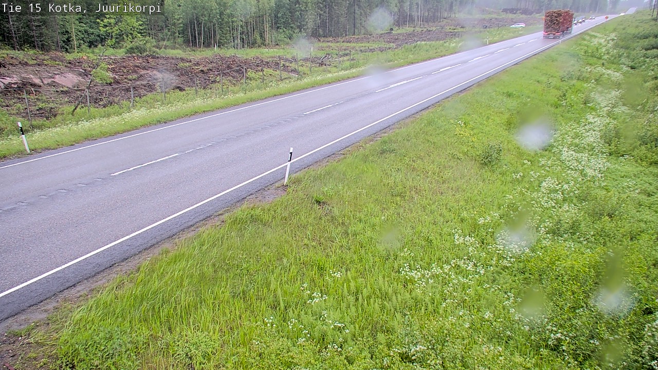 Weather Camera Image Väg 15 Kotka, Juurikorpi, Kotka, Kymenlaakso