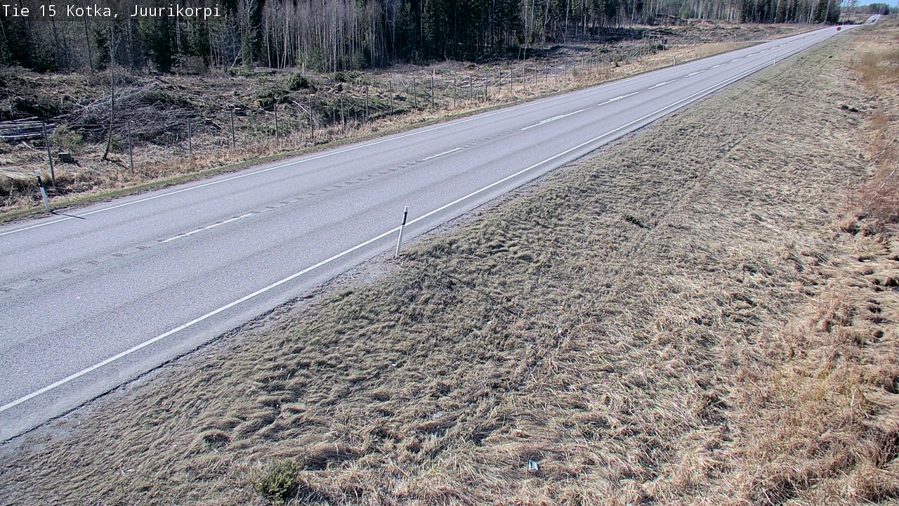 Weather Camera Image Väg 15 Kotka, Juurikorpi, Kotka, Kymenlaakso