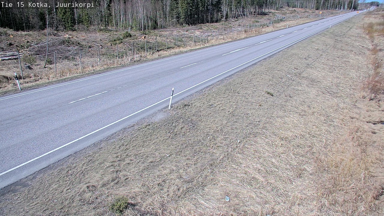 Weather Camera Image Väg 15 Kotka, Juurikorpi, Kotka, Kymenlaakso