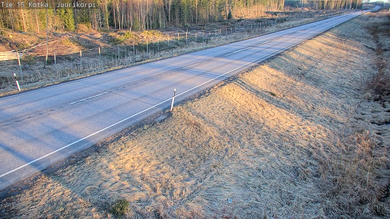 Weather Camera Image Väg 15 Kotka, Juurikorpi, Kotka, Kymenlaakso