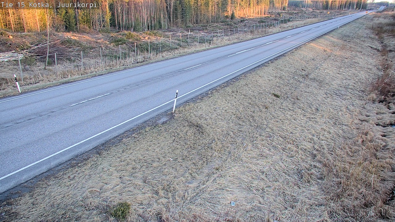 Weather Camera Image Väg 15 Kotka, Juurikorpi, Kotka, Kymenlaakso