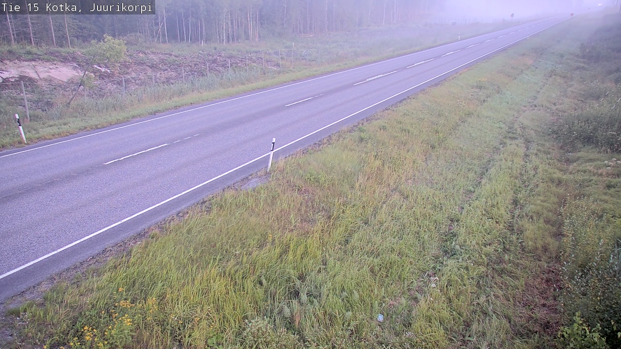 Weather Camera Image Väg 15 Kotka, Juurikorpi, Kotka, Kymenlaakso