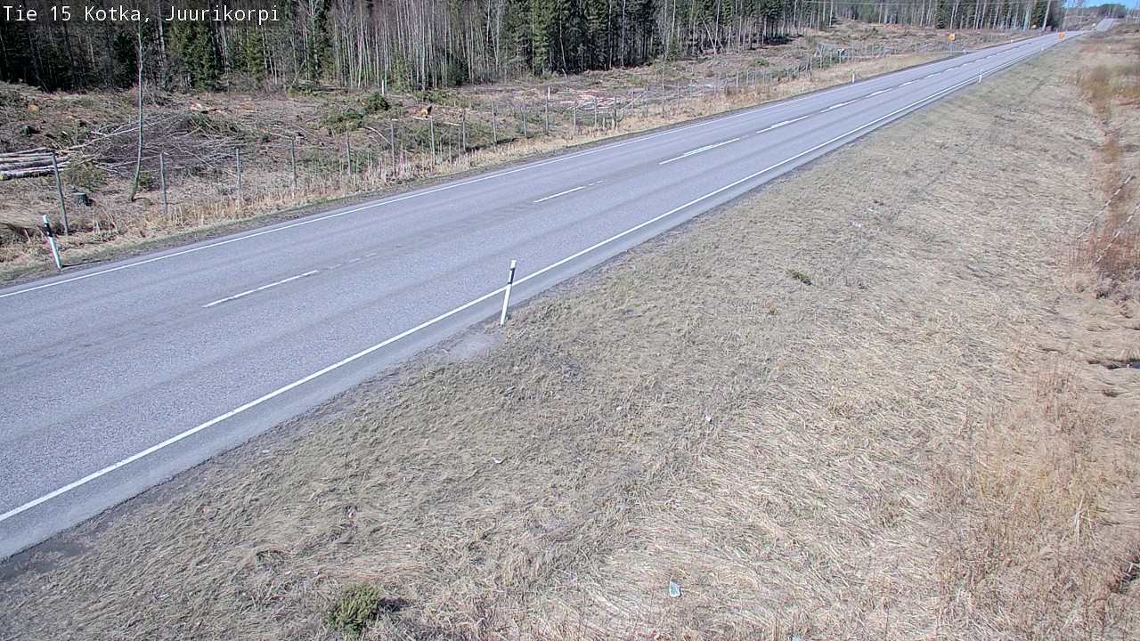 Weather Camera Image Väg 15 Kotka, Juurikorpi, Kotka, Kymenlaakso