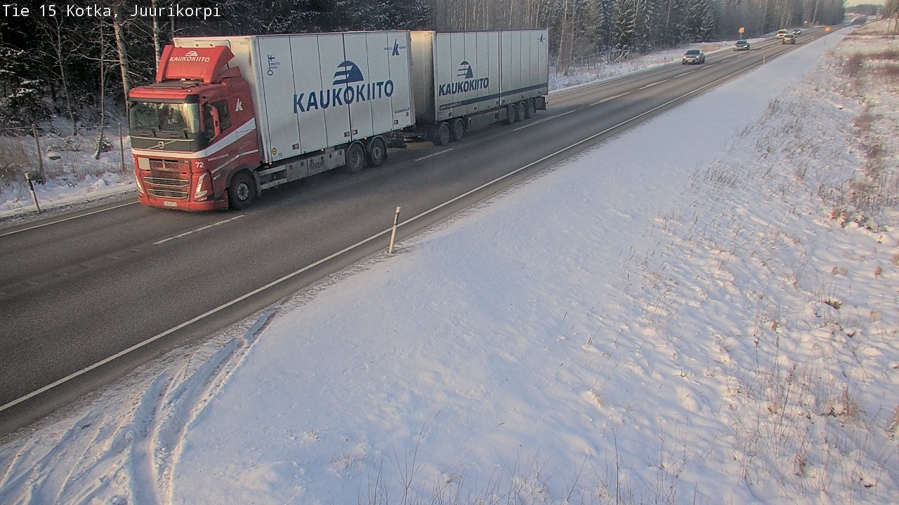 Weather Camera Image Väg 15 Kotka, Juurikorpi, Kotka, Kymenlaakso