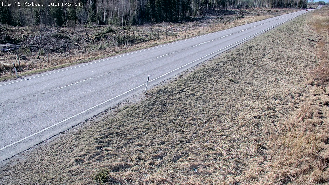 Weather Camera Image Väg 15 Kotka, Juurikorpi, Kotka, Kymenlaakso