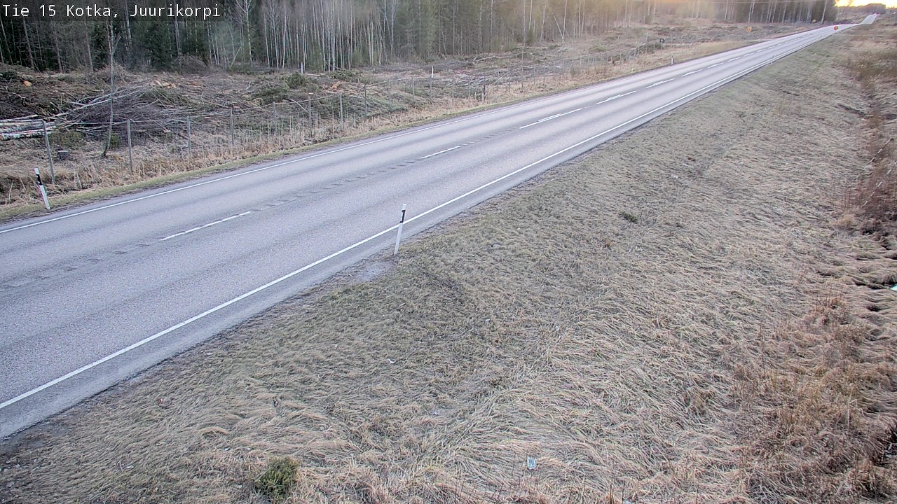 Weather Camera Image Väg 15 Kotka, Juurikorpi, Kotka, Kymenlaakso
