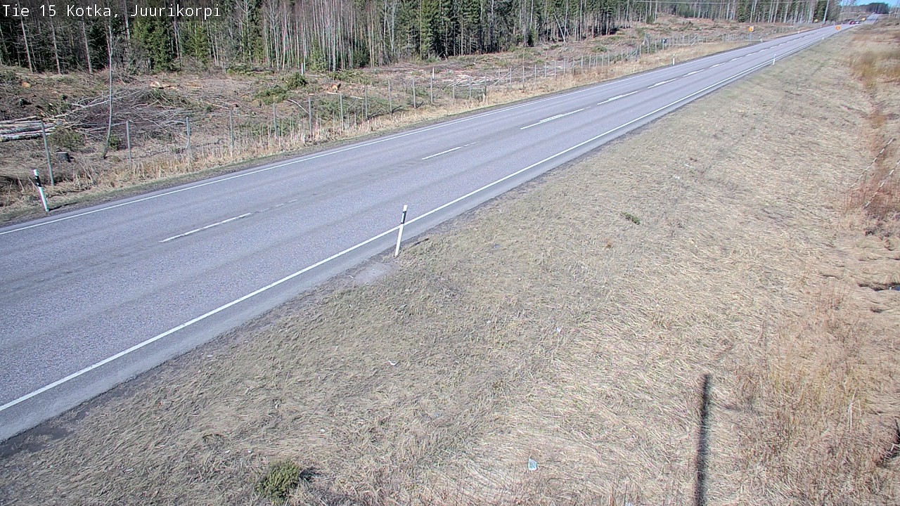 Weather Camera Image Väg 15 Kotka, Juurikorpi, Kotka, Kymenlaakso