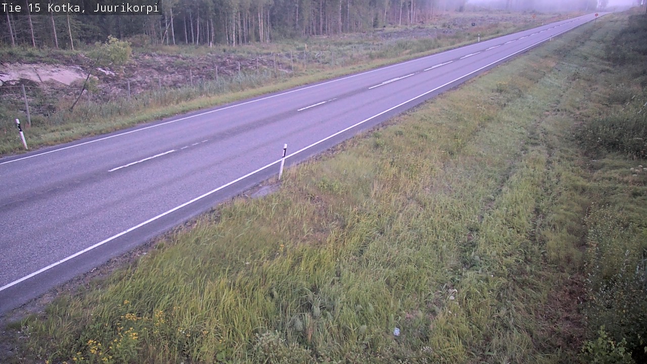Weather Camera Image Väg 15 Kotka, Juurikorpi, Kotka, Kymenlaakso
