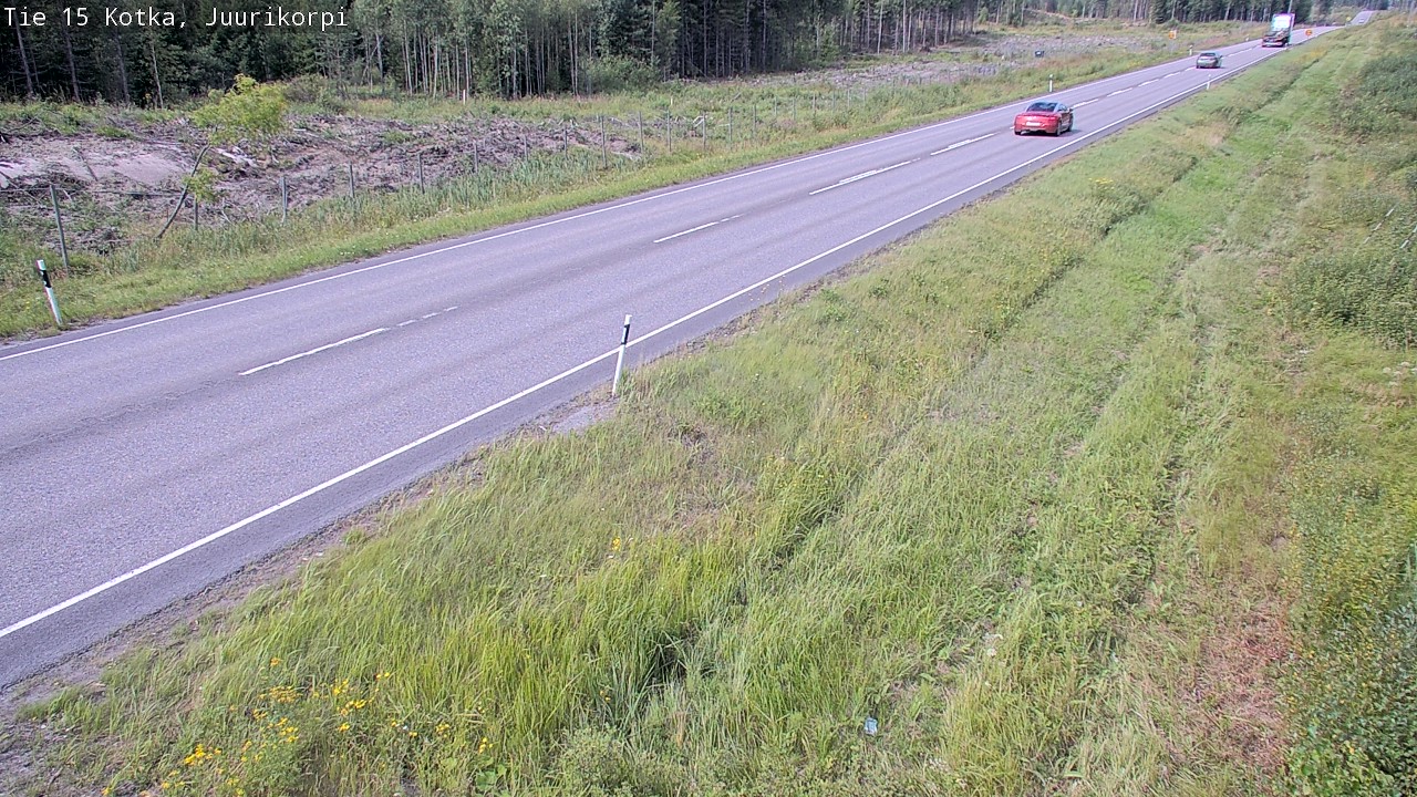 Weather Camera Image Väg 15 Kotka, Juurikorpi, Kotka, Kymenlaakso