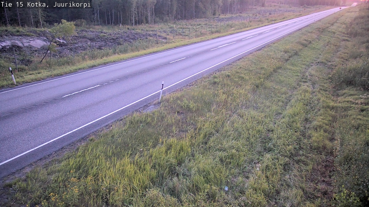 Weather Camera Image Väg 15 Kotka, Juurikorpi, Kotka, Kymenlaakso
