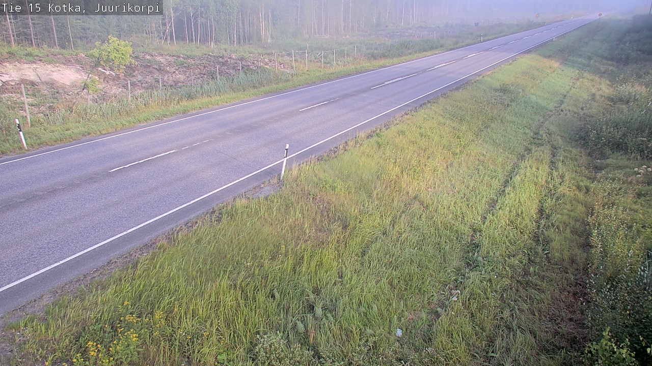 Weather Camera Image Väg 15 Kotka, Juurikorpi, Kotka, Kymenlaakso