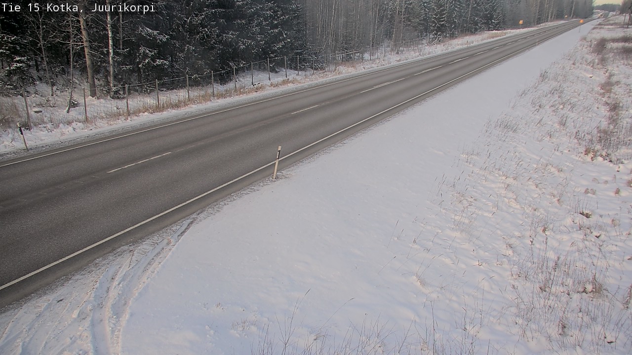 Weather Camera Image Väg 15 Kotka, Juurikorpi, Kotka, Kymenlaakso