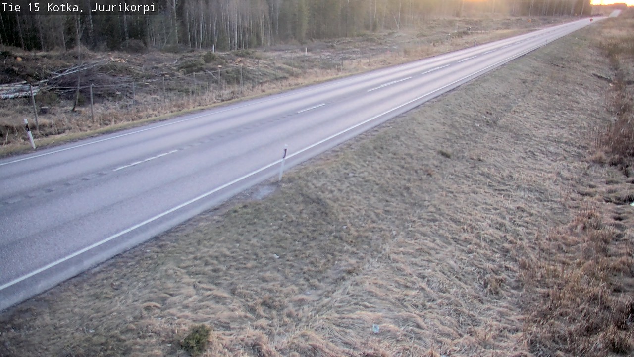 Weather Camera Image Väg 15 Kotka, Juurikorpi, Kotka, Kymenlaakso