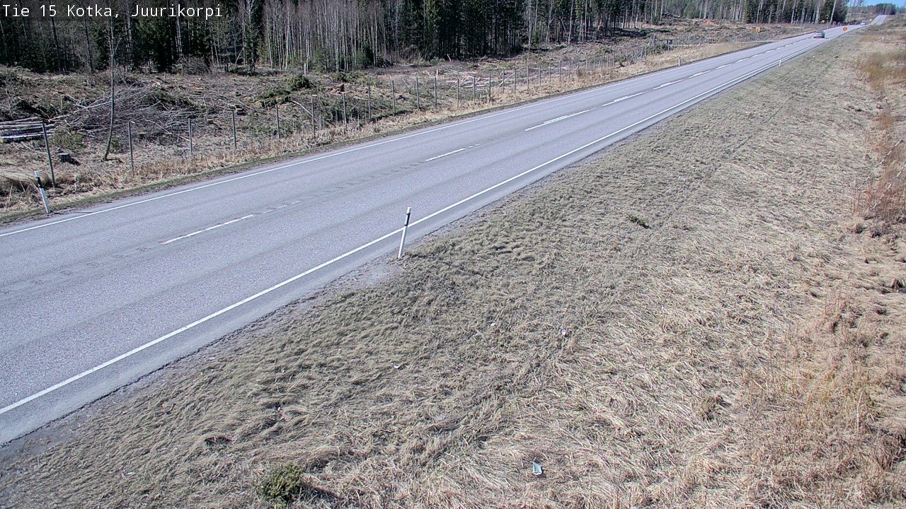 Weather Camera Image Väg 15 Kotka, Juurikorpi, Kotka, Kymenlaakso