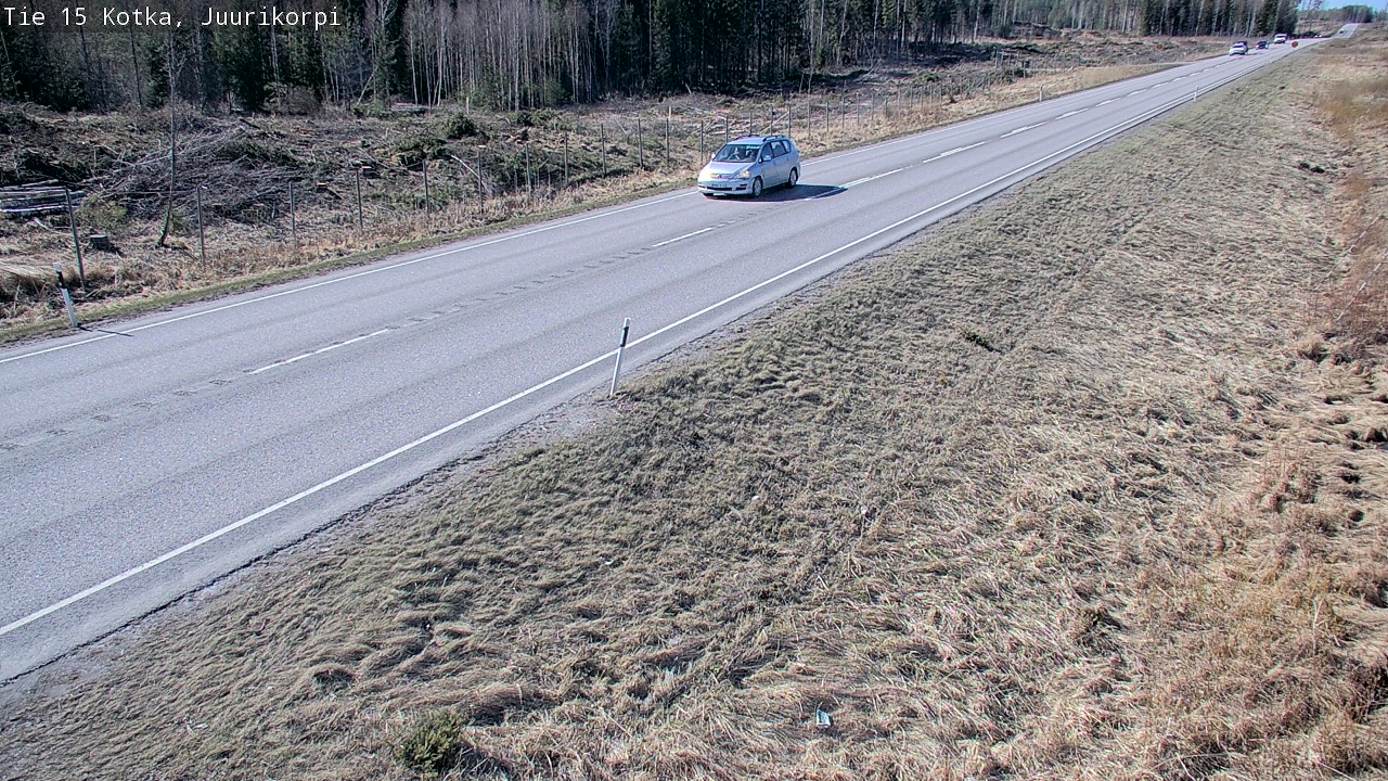 Weather Camera Image Väg 15 Kotka, Juurikorpi, Kotka, Kymenlaakso