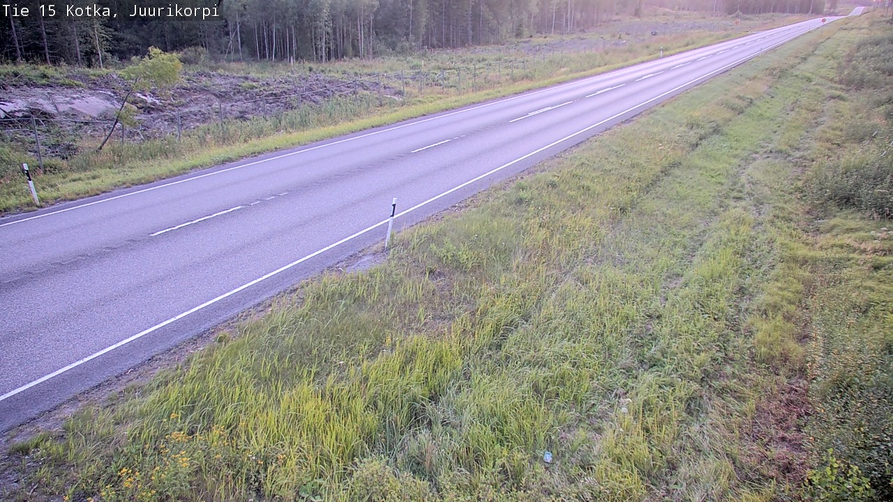 Weather Camera Image Väg 15 Kotka, Juurikorpi, Kotka, Kymenlaakso