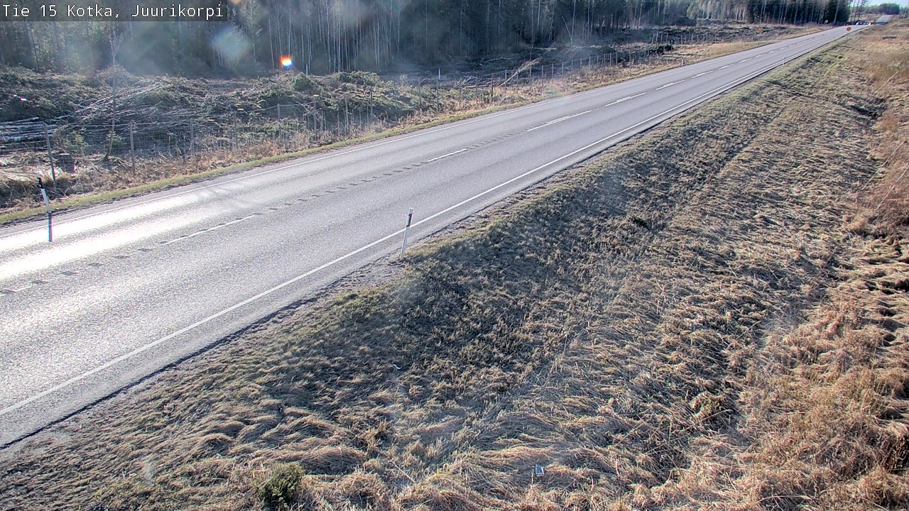 Weather Camera Image Väg 15 Kotka, Juurikorpi, Kotka, Kymenlaakso
