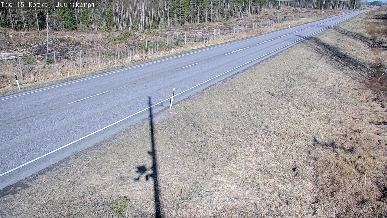 Weather Camera Image Road 15 Kotka, Juurikorpi, Kotka, Kymenlaakso