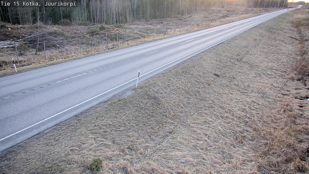 Weather Camera Image Väg 15 Kotka, Juurikorpi, Kotka, Kymenlaakso