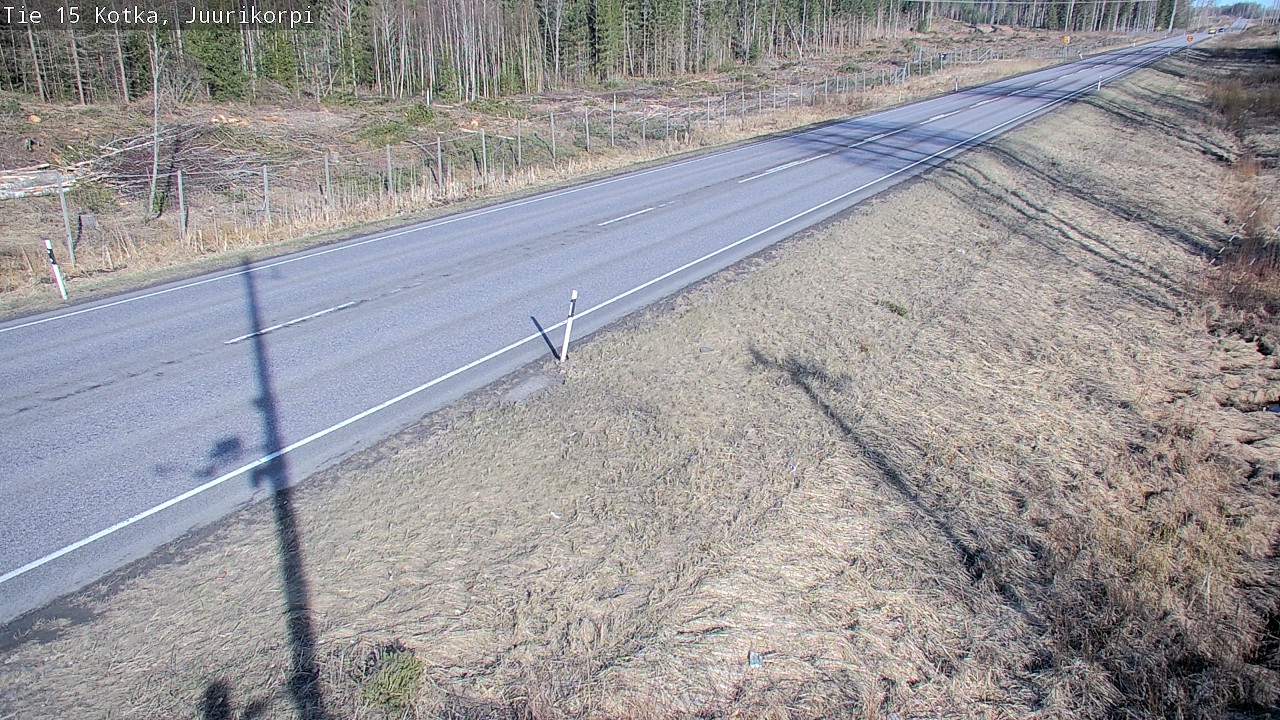 Weather Camera Image Väg 15 Kotka, Juurikorpi, Kotka, Kymenlaakso