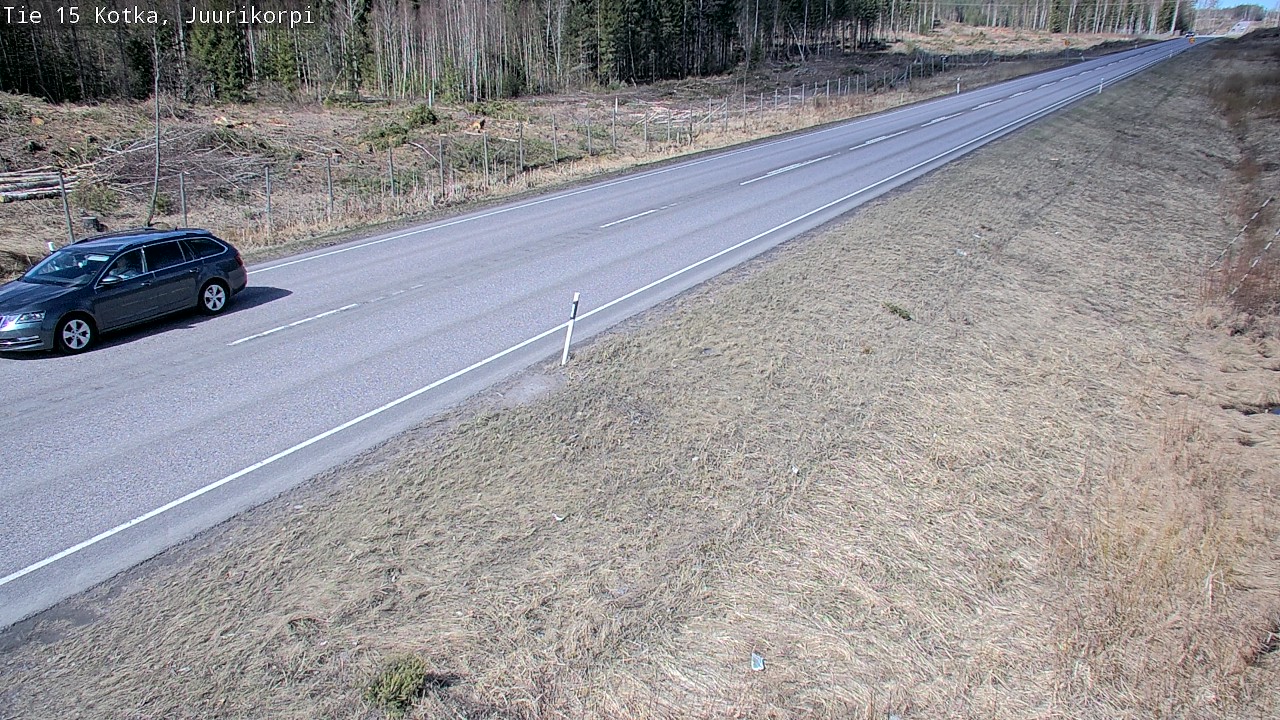 Weather Camera Image Väg 15 Kotka, Juurikorpi, Kotka, Kymenlaakso