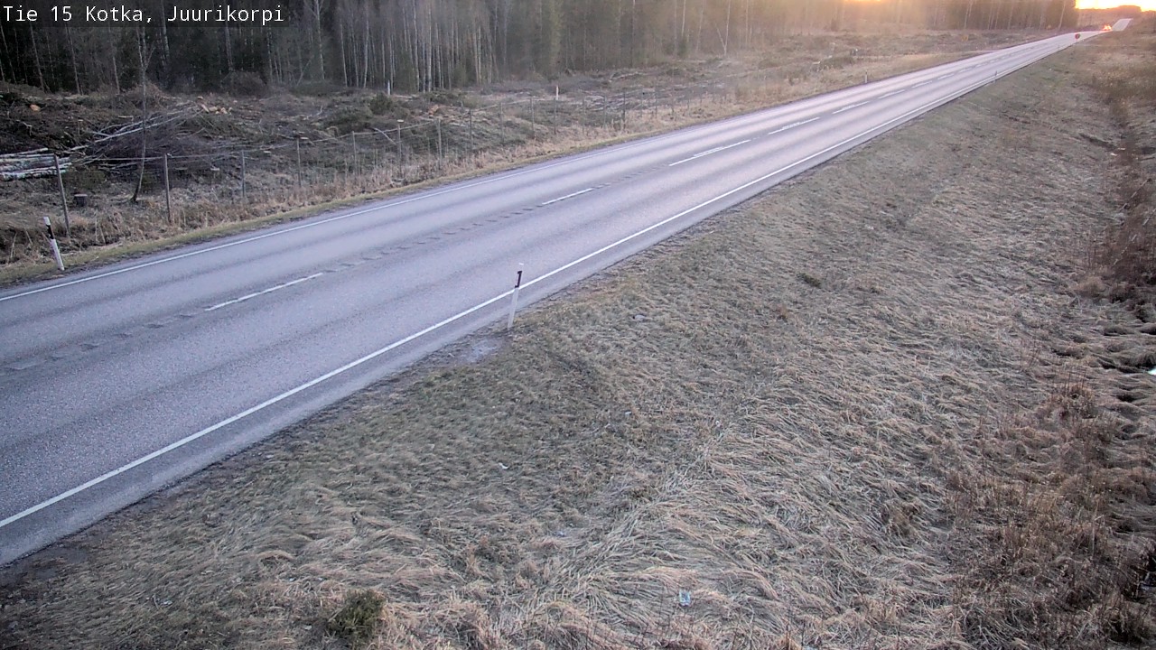 Weather Camera Image Väg 15 Kotka, Juurikorpi, Kotka, Kymenlaakso