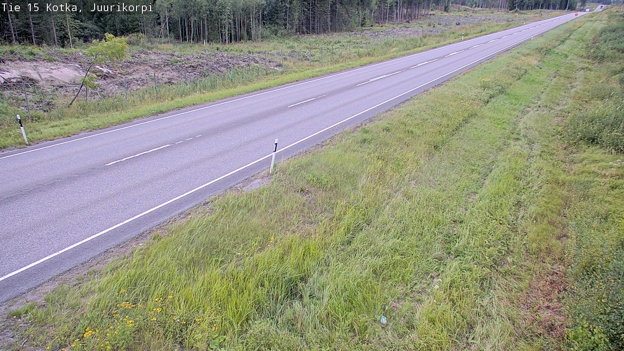 Weather Camera Image Väg 15 Kotka, Juurikorpi, Kotka, Kymenlaakso