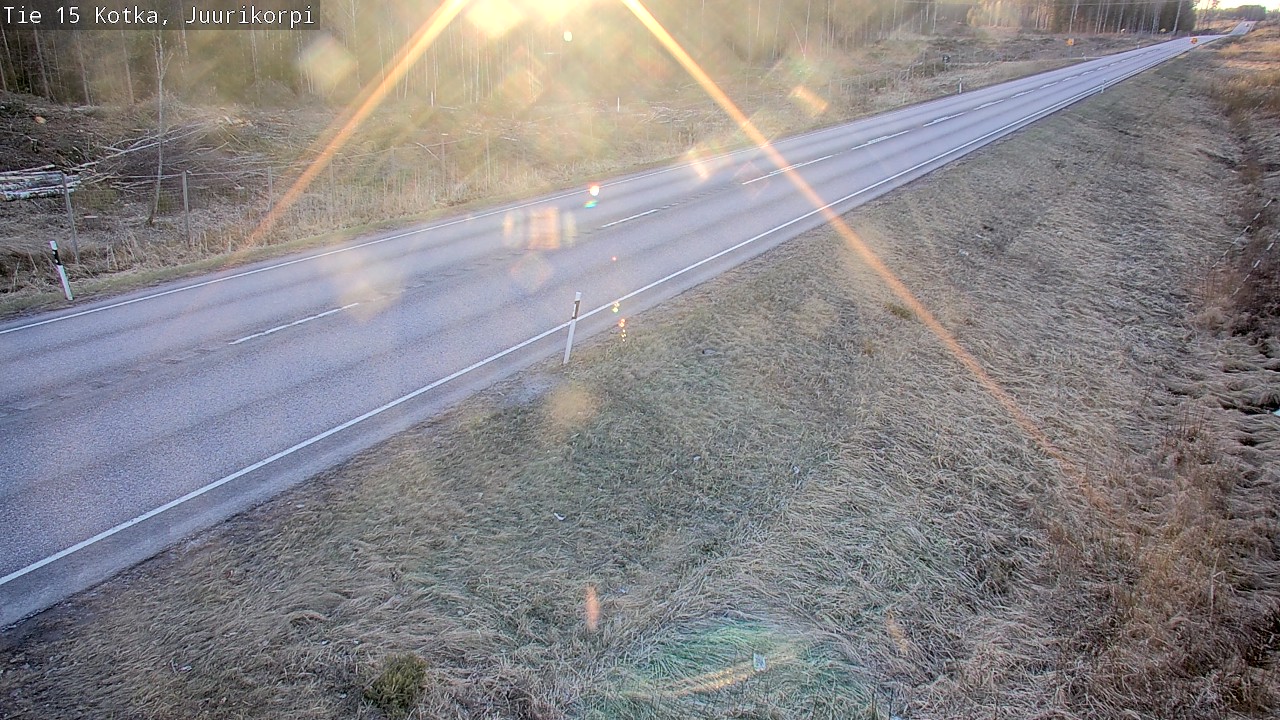 Weather Camera Image Väg 15 Kotka, Juurikorpi, Kotka, Kymenlaakso