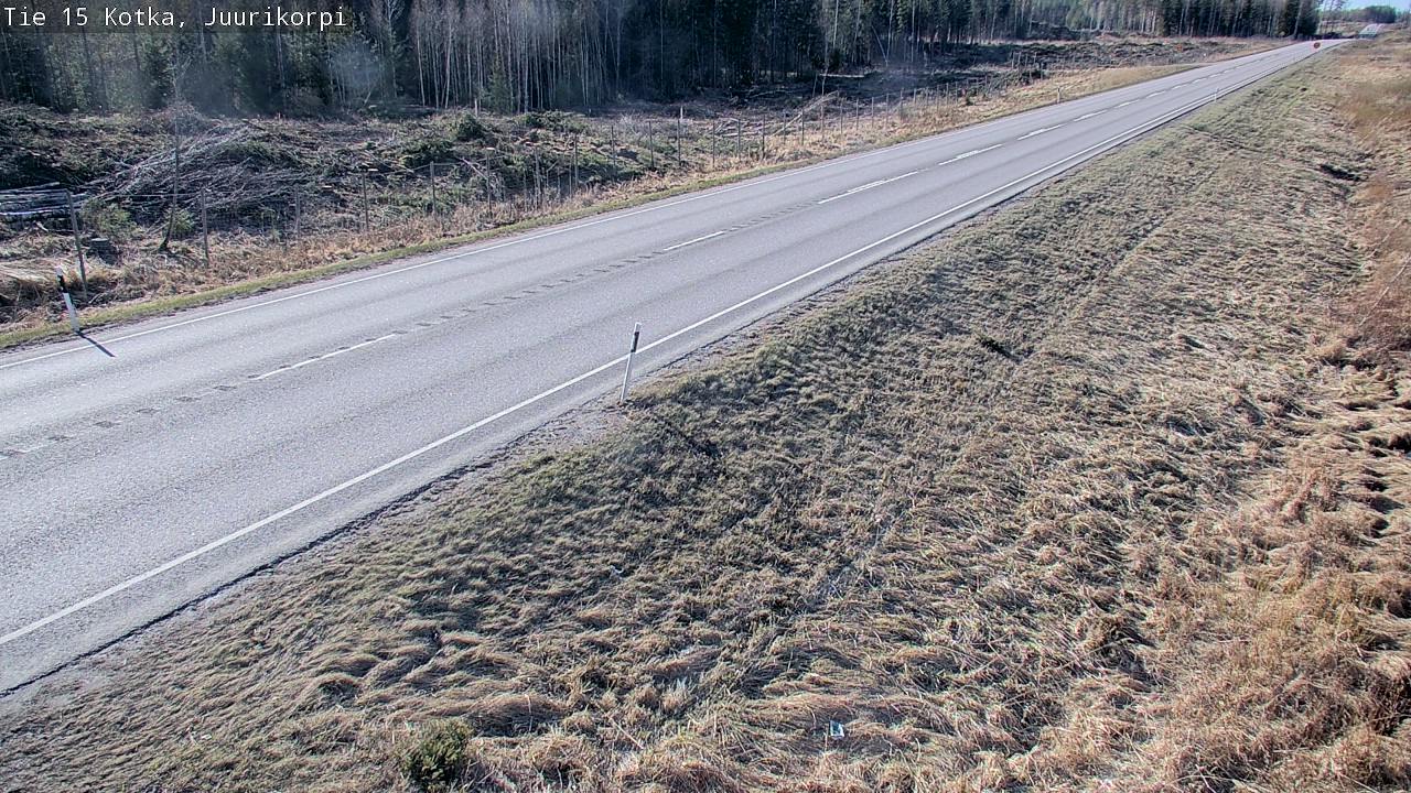 Weather Camera Image Väg 15 Kotka, Juurikorpi, Kotka, Kymenlaakso