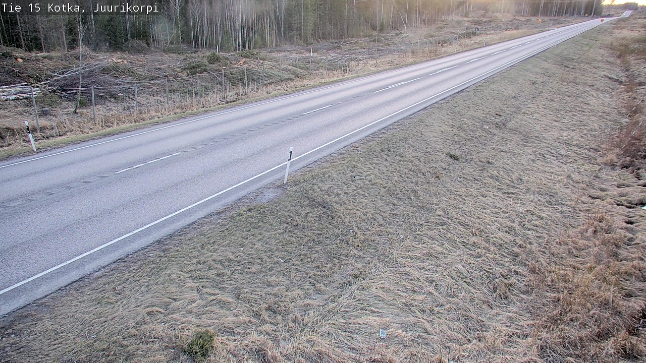 Weather Camera Image Väg 15 Kotka, Juurikorpi, Kotka, Kymenlaakso