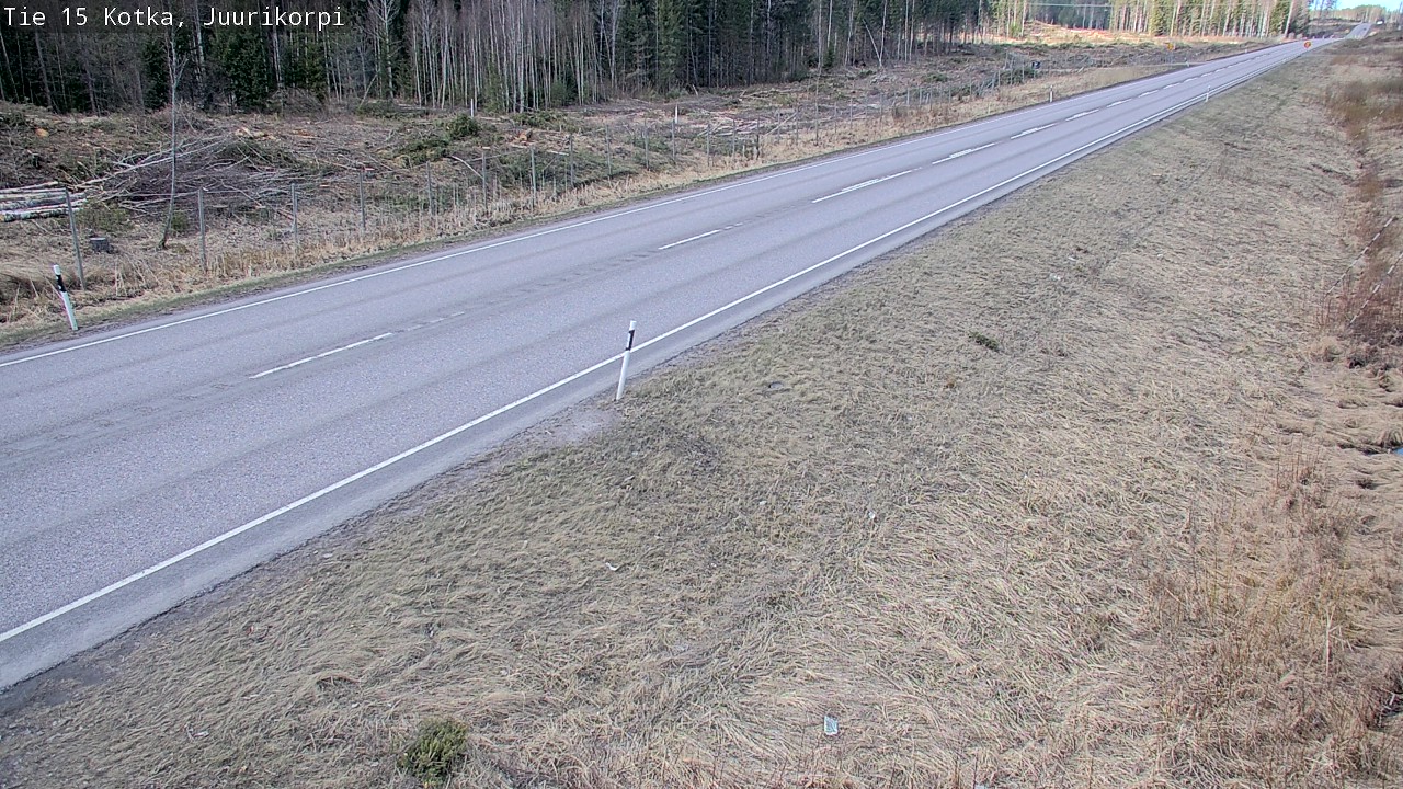 Weather Camera Image Väg 15 Kotka, Juurikorpi, Kotka, Kymenlaakso