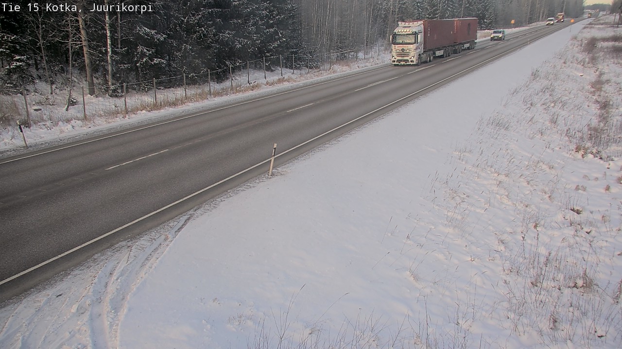 Weather Camera Image Väg 15 Kotka, Juurikorpi, Kotka, Kymenlaakso