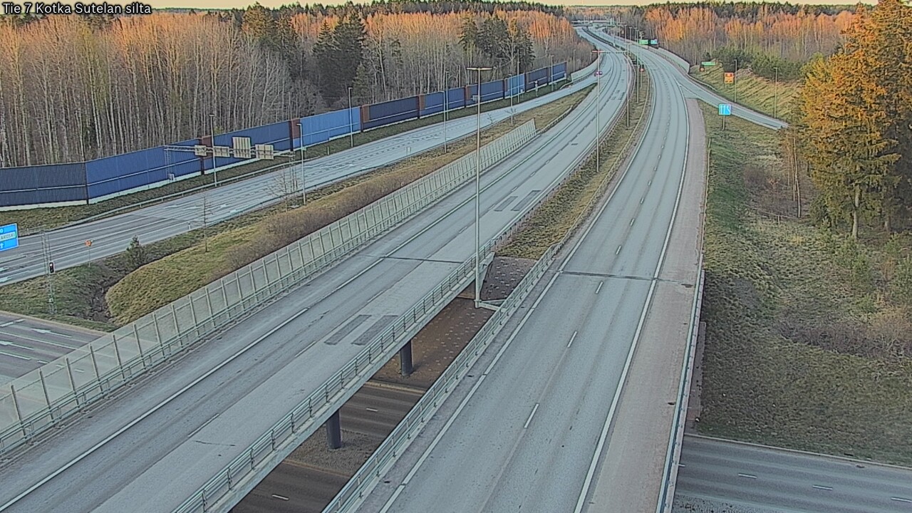 Weather Camera Image Väg 7 Kotka Sutelan silta, Kotka, Kymenlaakso