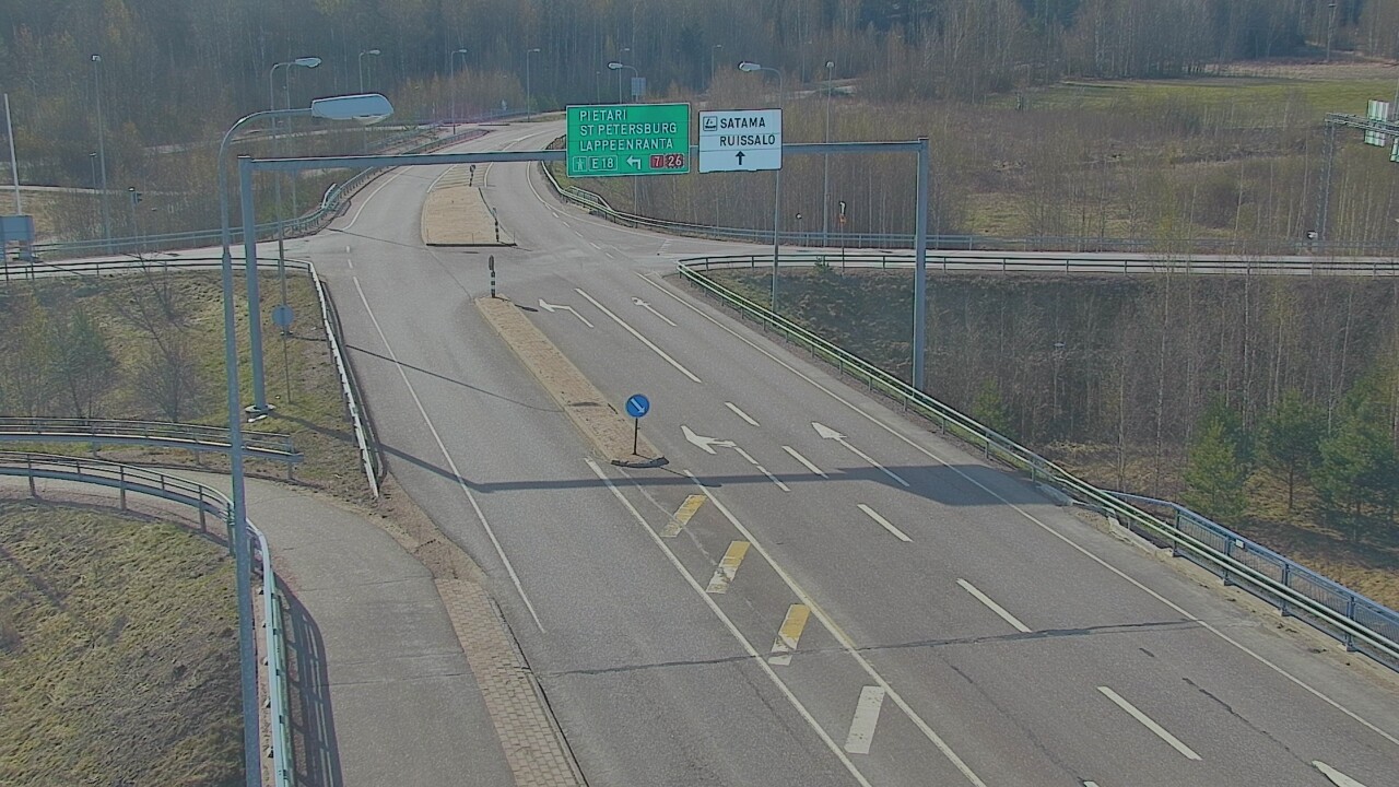 Weather Camera Image Väg 7 Fredrikshamn, Ruissalo, Hamina, Kymenlaakso