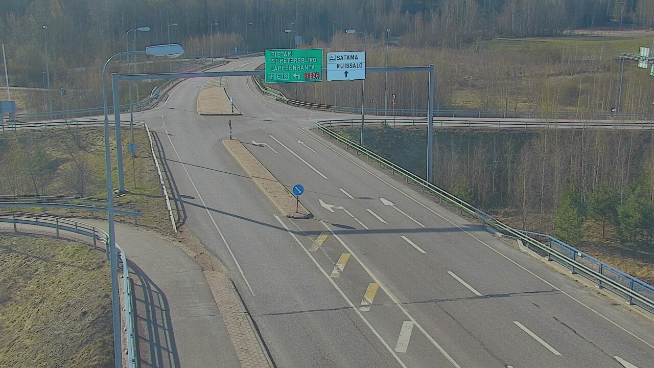 Weather Camera Image Väg 7 Fredrikshamn, Ruissalo, Hamina, Kymenlaakso