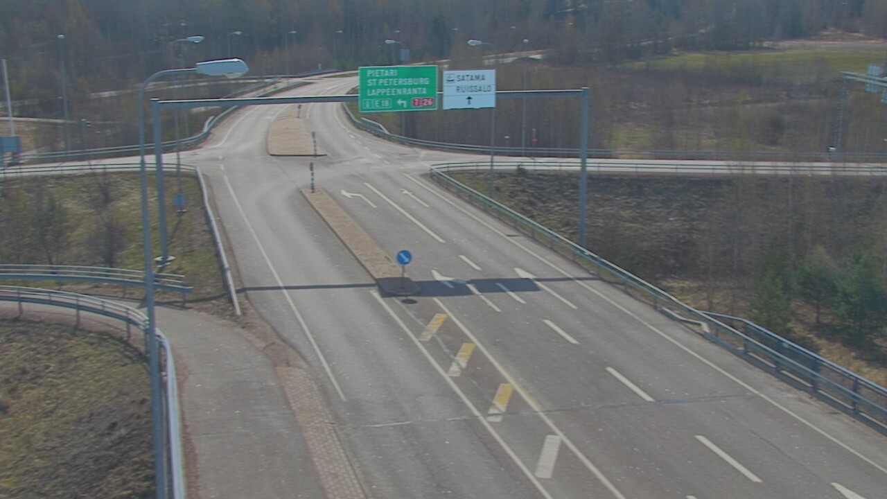 Weather Camera Image Väg 7 Fredrikshamn, Ruissalo, Hamina, Kymenlaakso