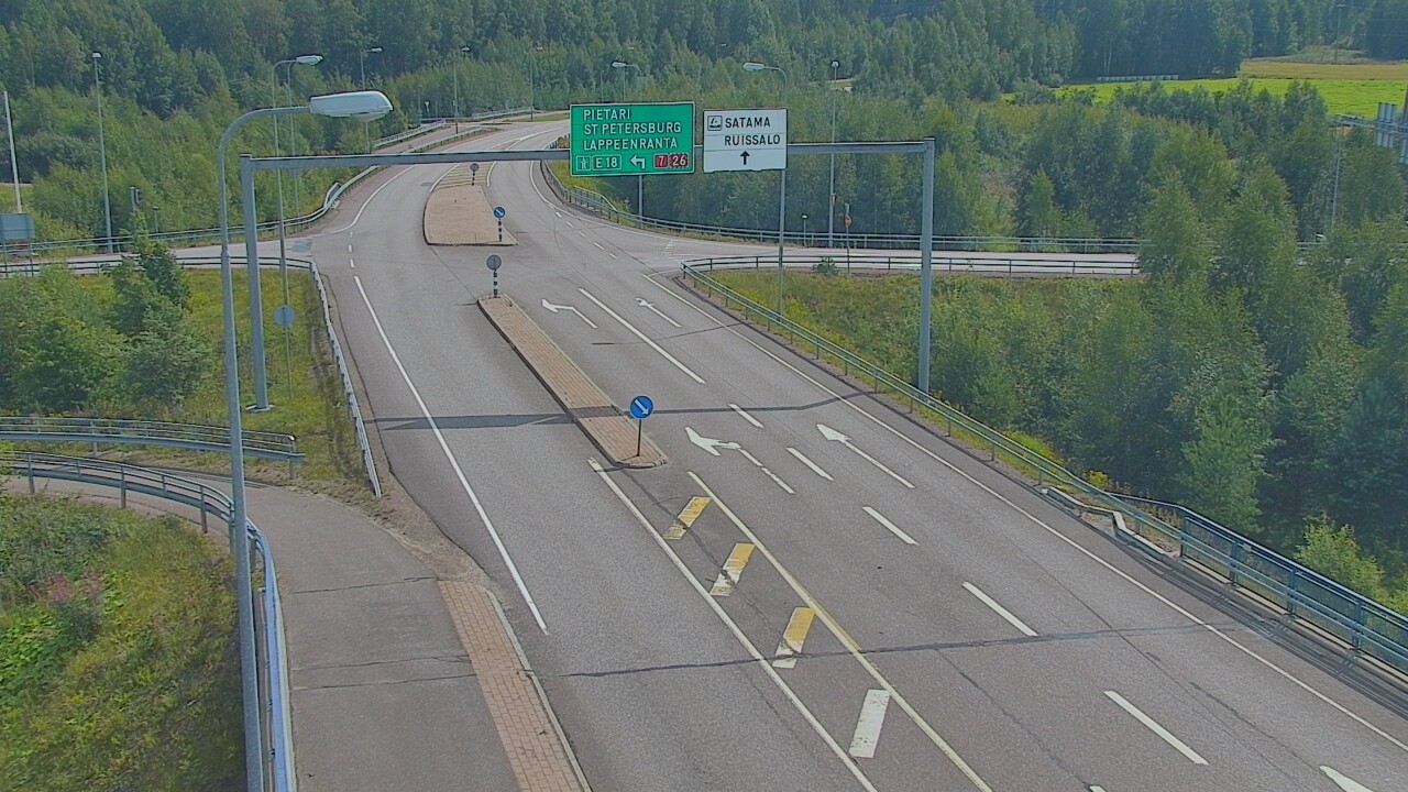 Weather Camera Image Väg 7 Fredrikshamn, Ruissalo, Hamina, Kymenlaakso