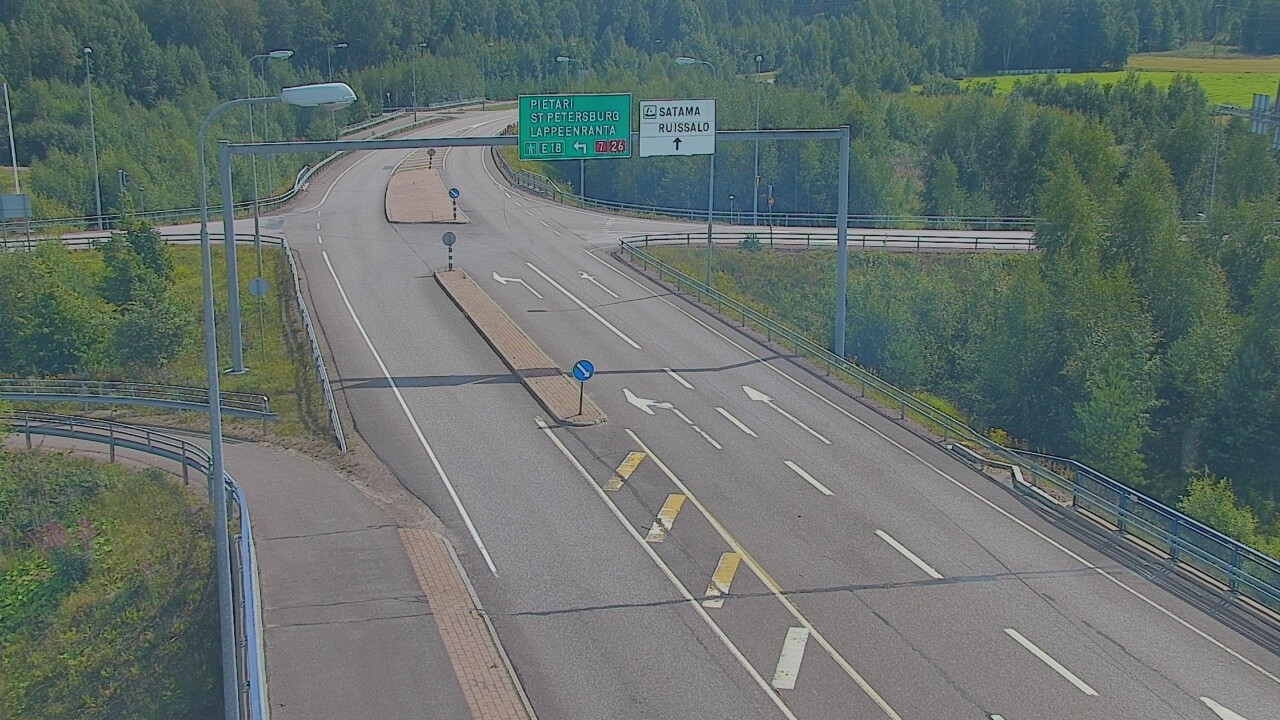 Weather Camera Image Väg 7 Fredrikshamn, Ruissalo, Hamina, Kymenlaakso