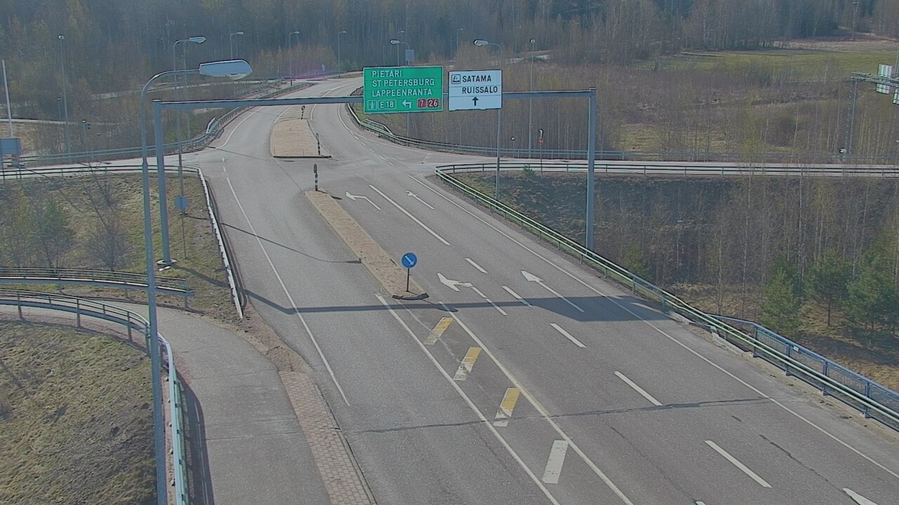 Weather Camera Image Väg 7 Fredrikshamn, Ruissalo, Hamina, Kymenlaakso