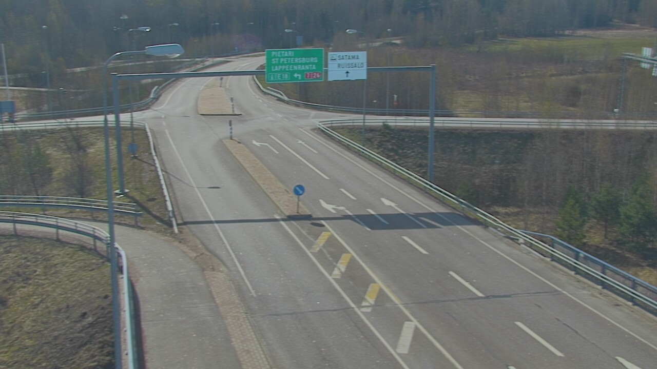 Weather Camera Image Väg 7 Fredrikshamn, Ruissalo, Hamina, Kymenlaakso
