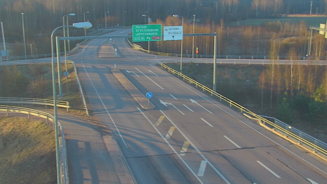 Weather Camera Image Väg 7 Fredrikshamn, Ruissalo, Hamina, Kymenlaakso