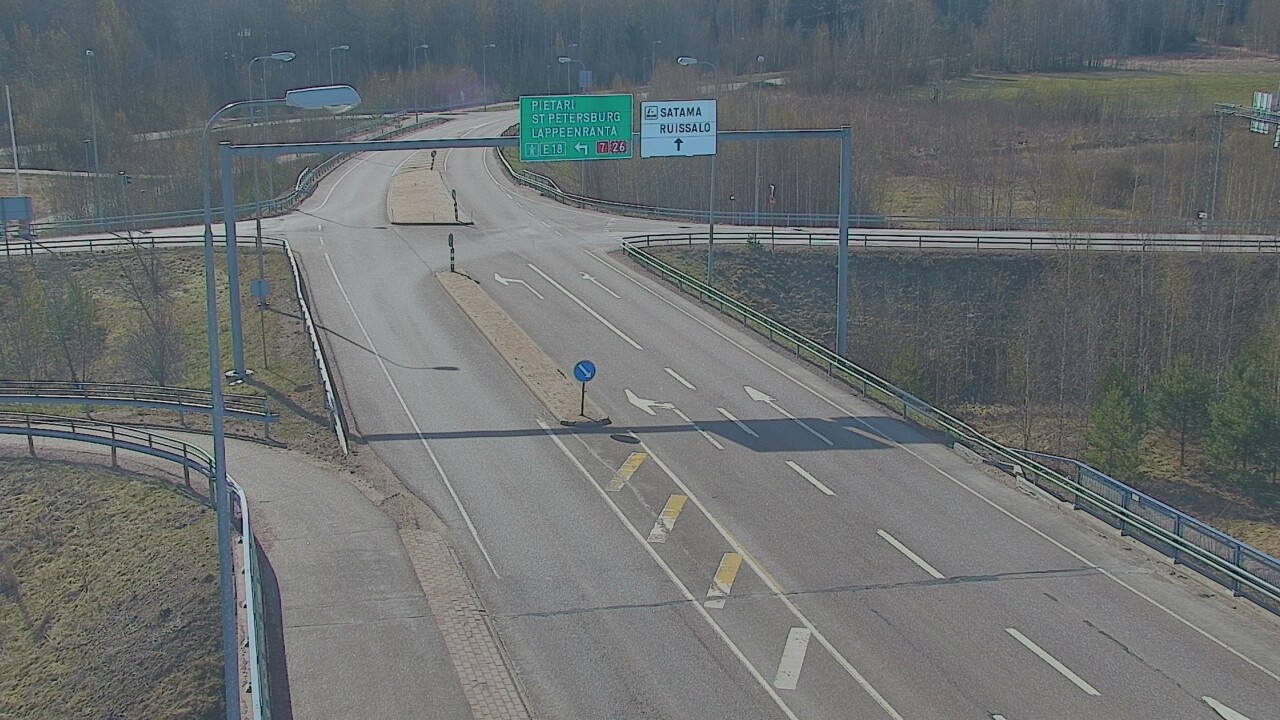 Weather Camera Image Väg 7 Fredrikshamn, Ruissalo, Hamina, Kymenlaakso