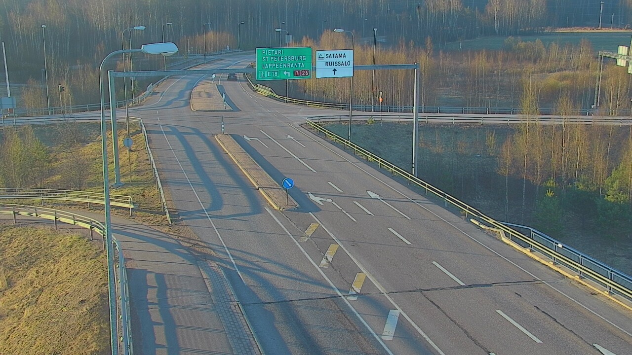 Weather Camera Image Väg 7 Fredrikshamn, Ruissalo, Hamina, Kymenlaakso