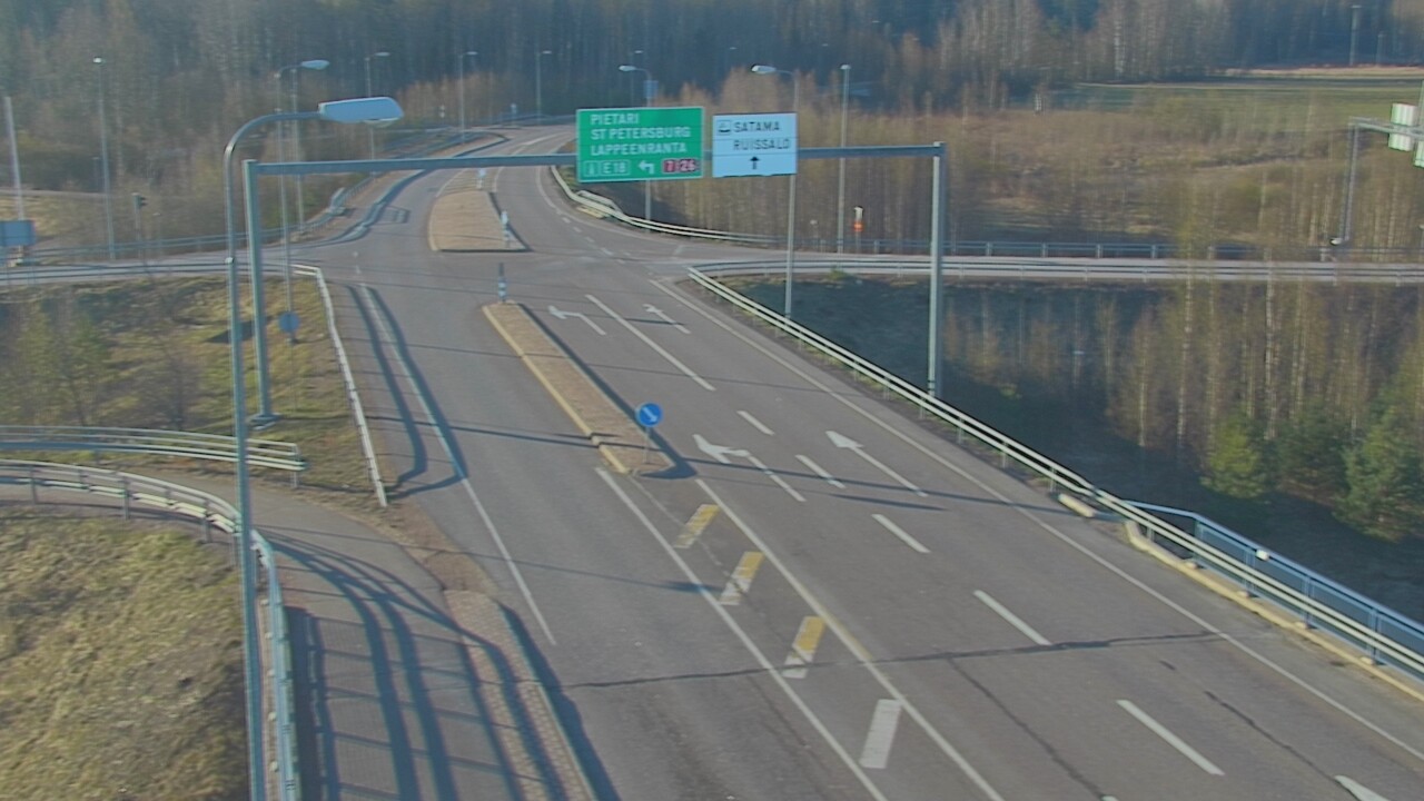 Weather Camera Image Väg 7 Fredrikshamn, Ruissalo, Hamina, Kymenlaakso